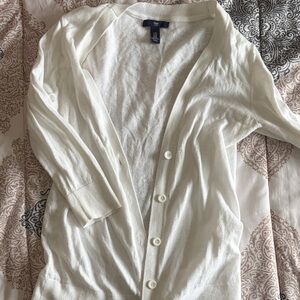 GAP White Women's Cardigan Sweater